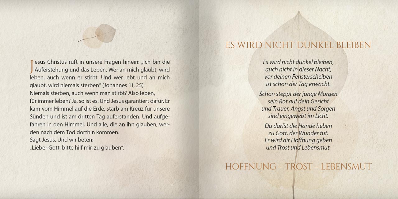 Grußheft - Es wird nicht dunkel bleiben
