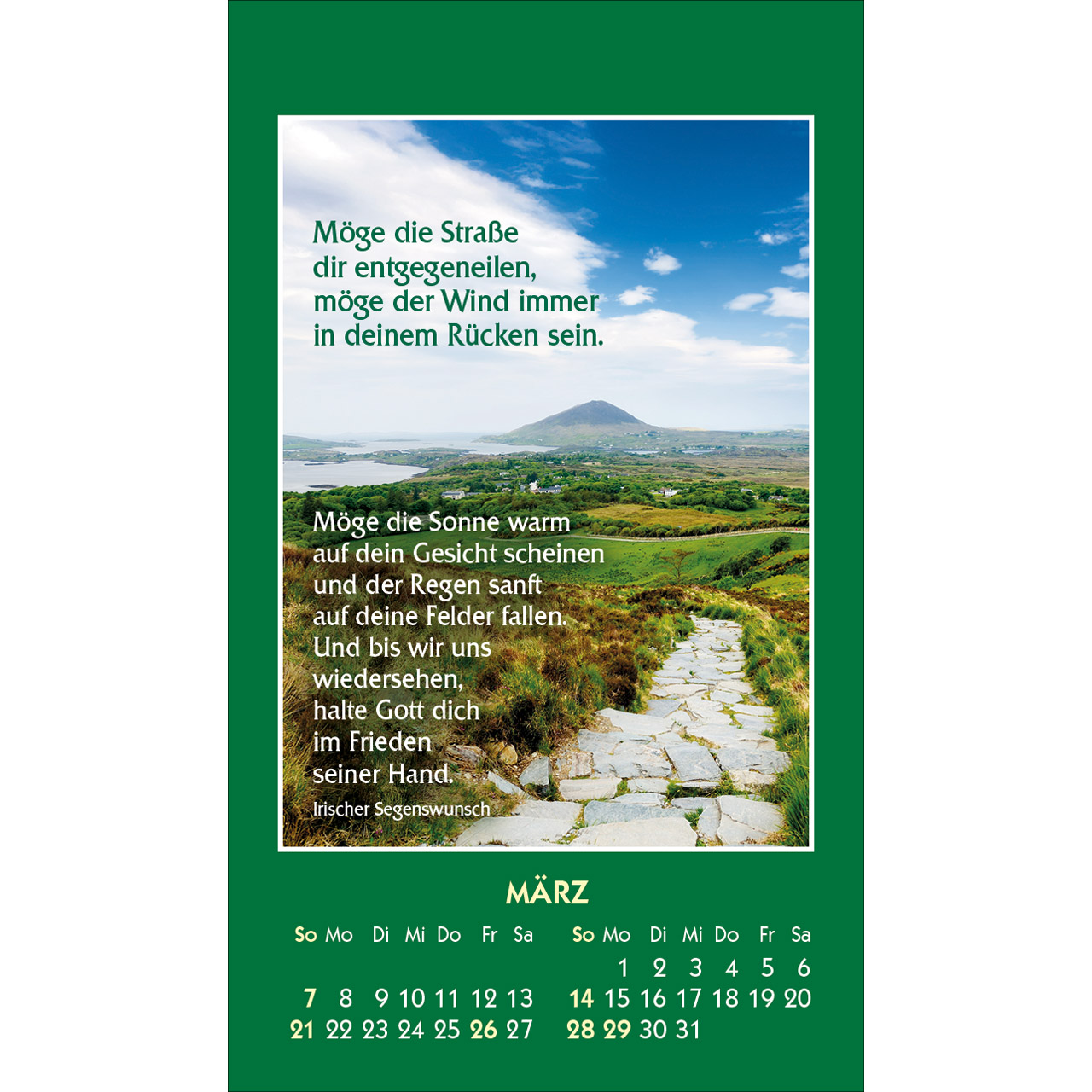 Aufkleberkalender - Möge Gott deinen Tag segnen 2027