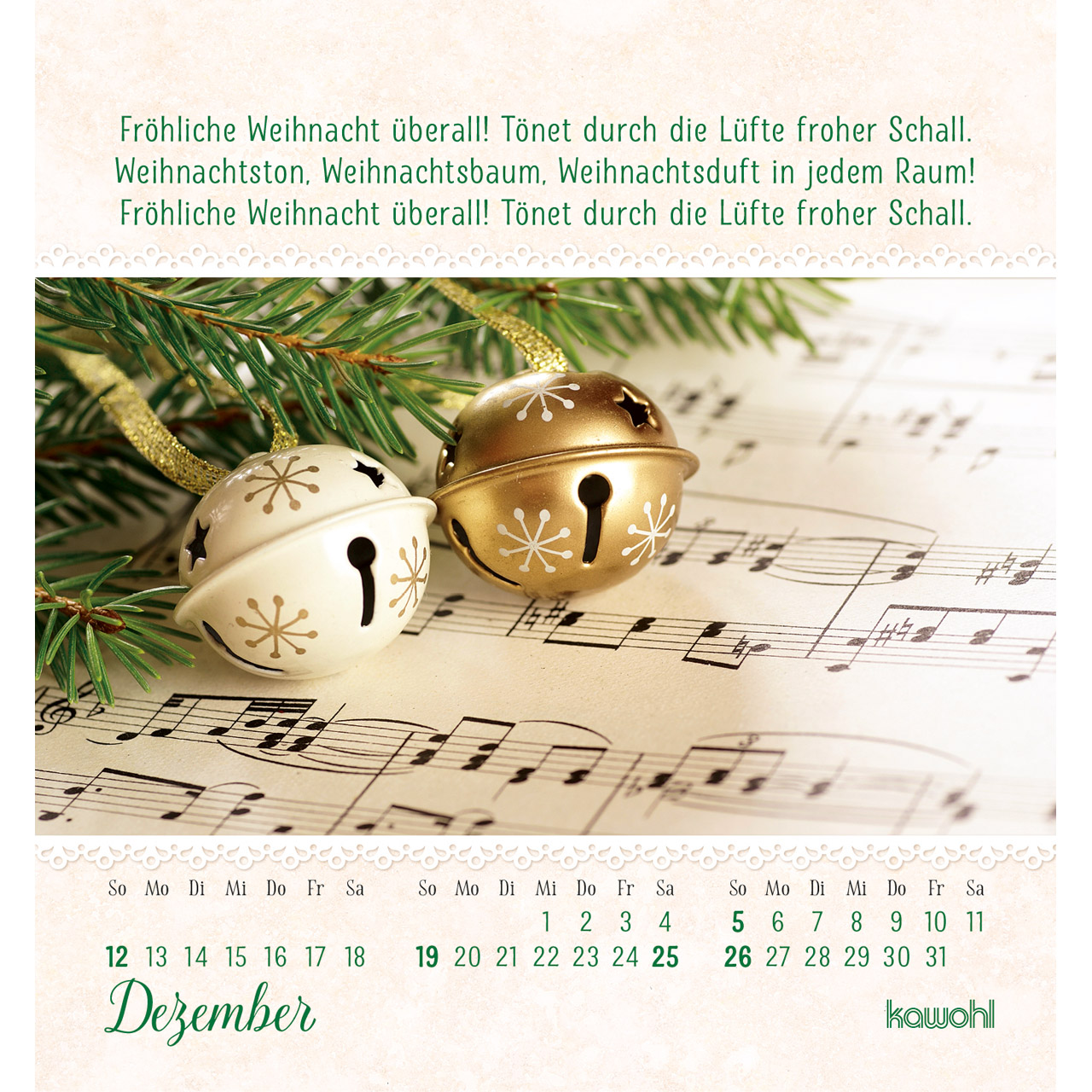Aufstellkalender - Von Herzen ein gutes Jahr 2027