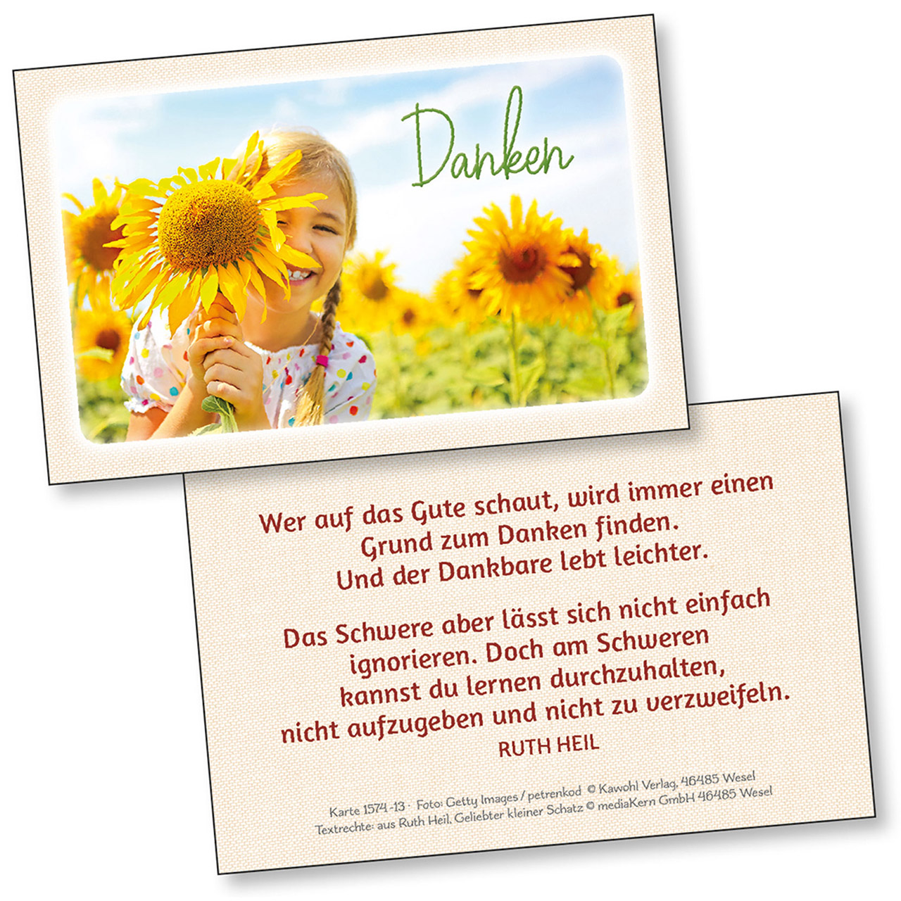 Karten-Box Kunststoff - Du bist einmalig und wertvoll - Rose Blüte Geschenk