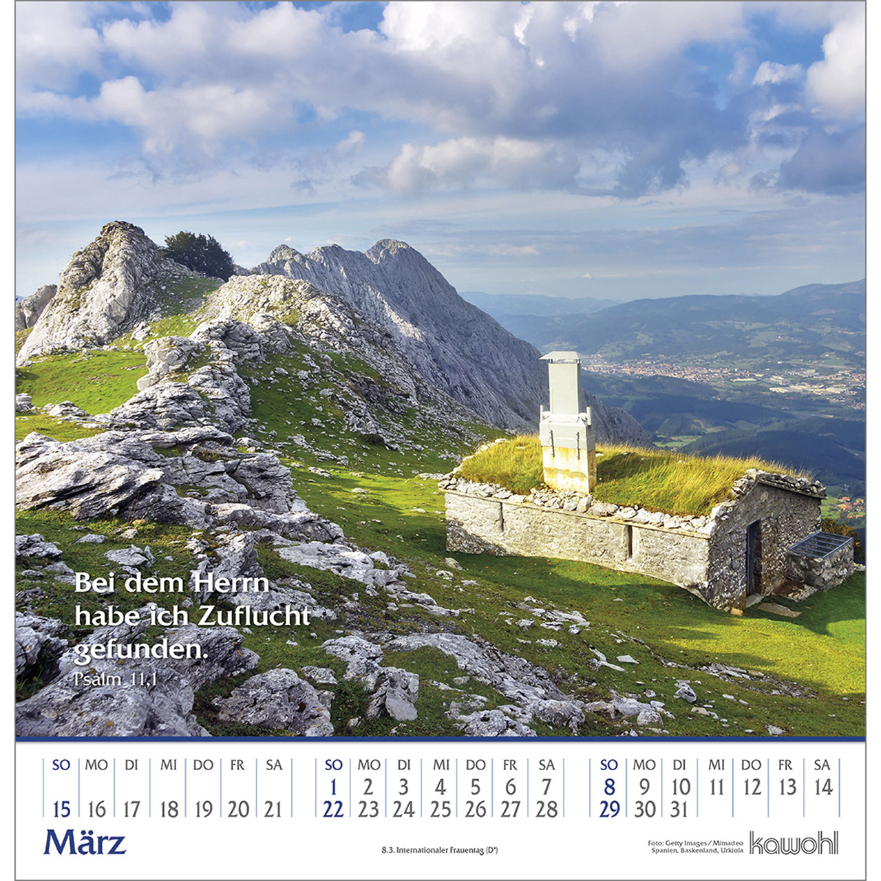 Wandkalender - Glanz der Berge 2026