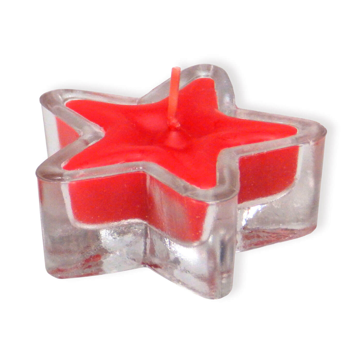 Kerzenglas 'Stern' rot