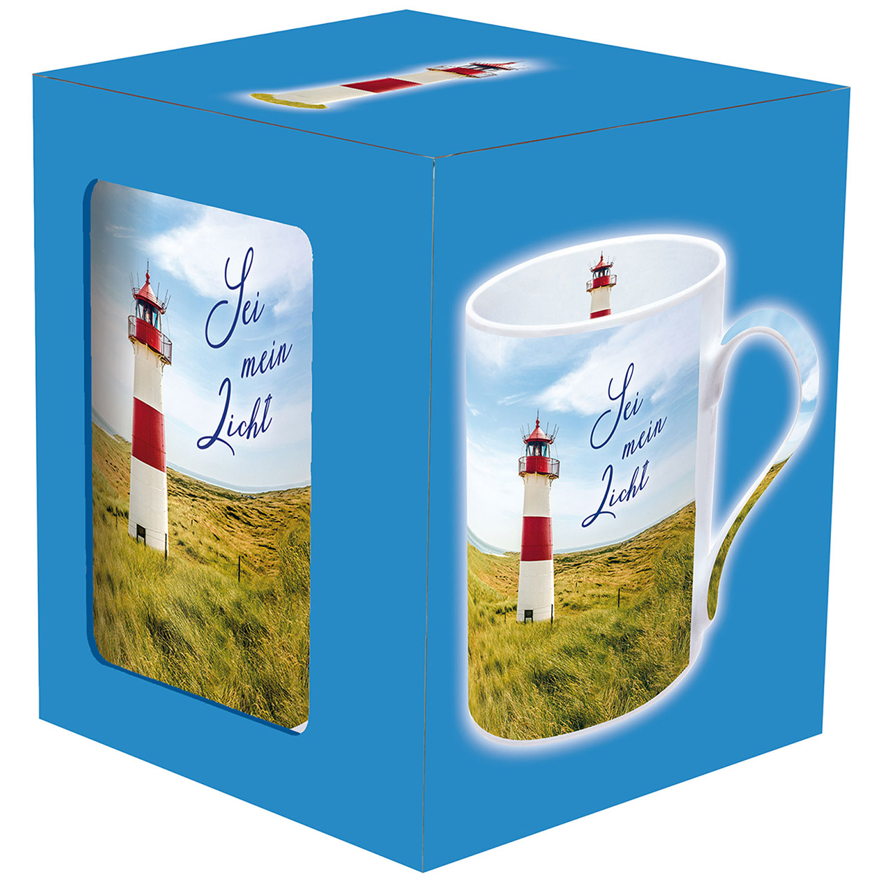 Tasse - Sei mein Licht - Leuchtturm Meer Dünen