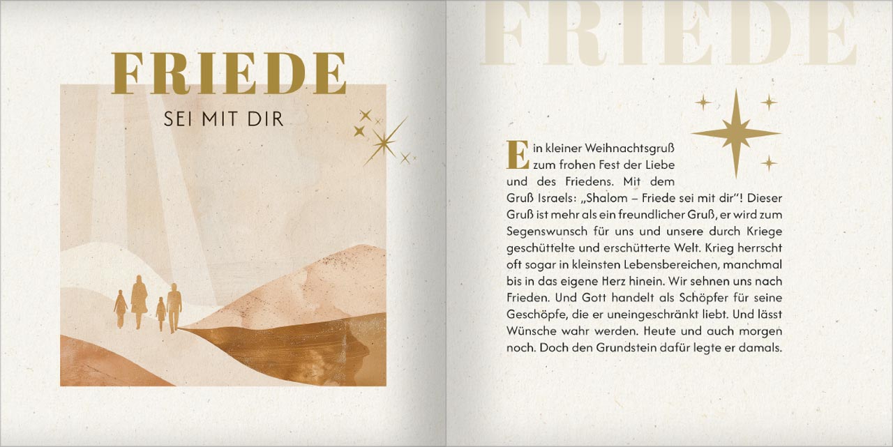 Grußheft - Friede sei mit dir