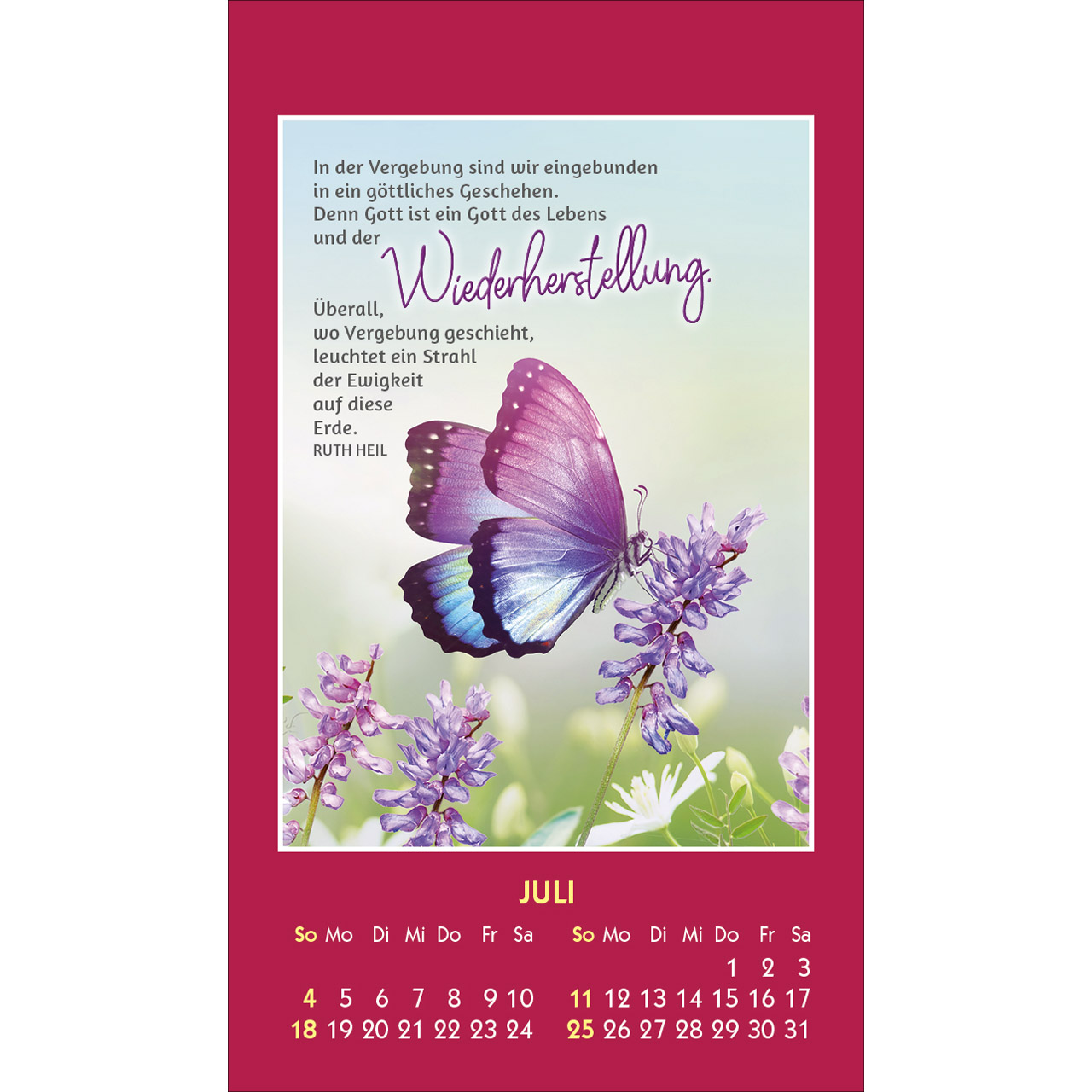 Aufkleberkalender - Du bist unendlich wertvoll 2027