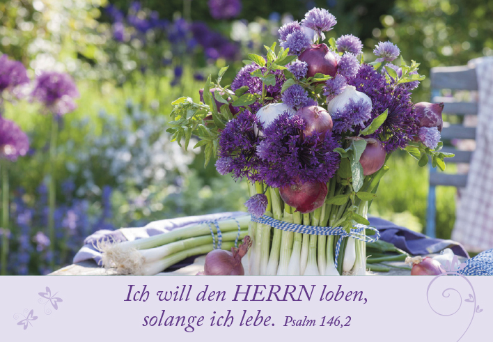 Karten-Box Papier - Neujahrslose "Garten"