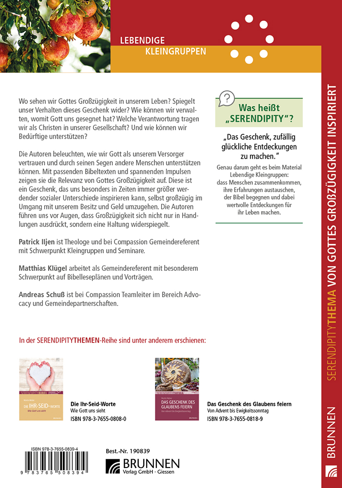 Buch - Von Gottes Großzügigkeit inspiriert