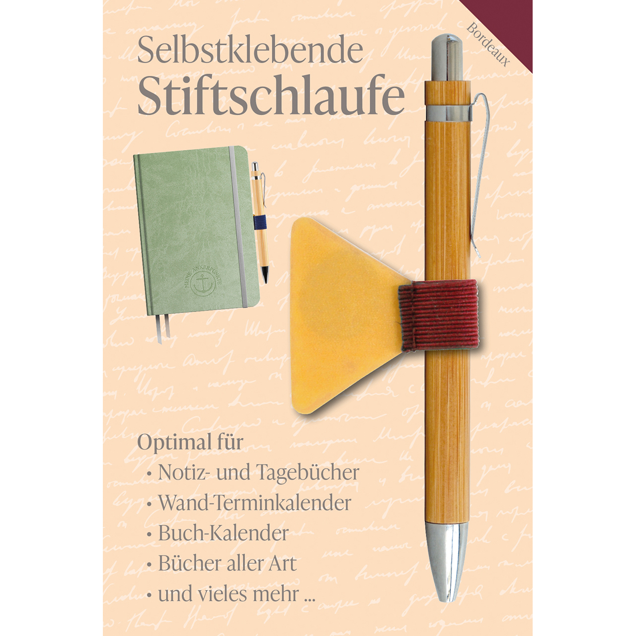 Notieren & Schreiben - Stiftschlaufe Bordeaux