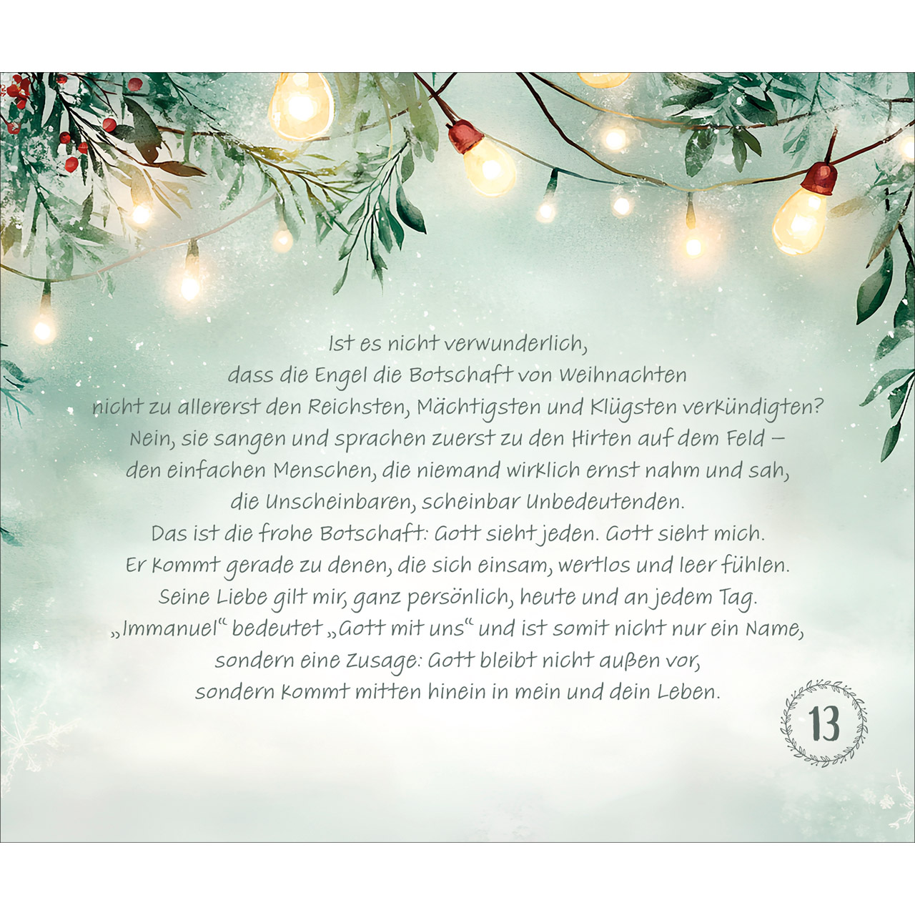 Adventskalender - Besinnliche Impulse von Doro Zachmann - Häuserzeite Winder Schnee Tannenbäume Baum