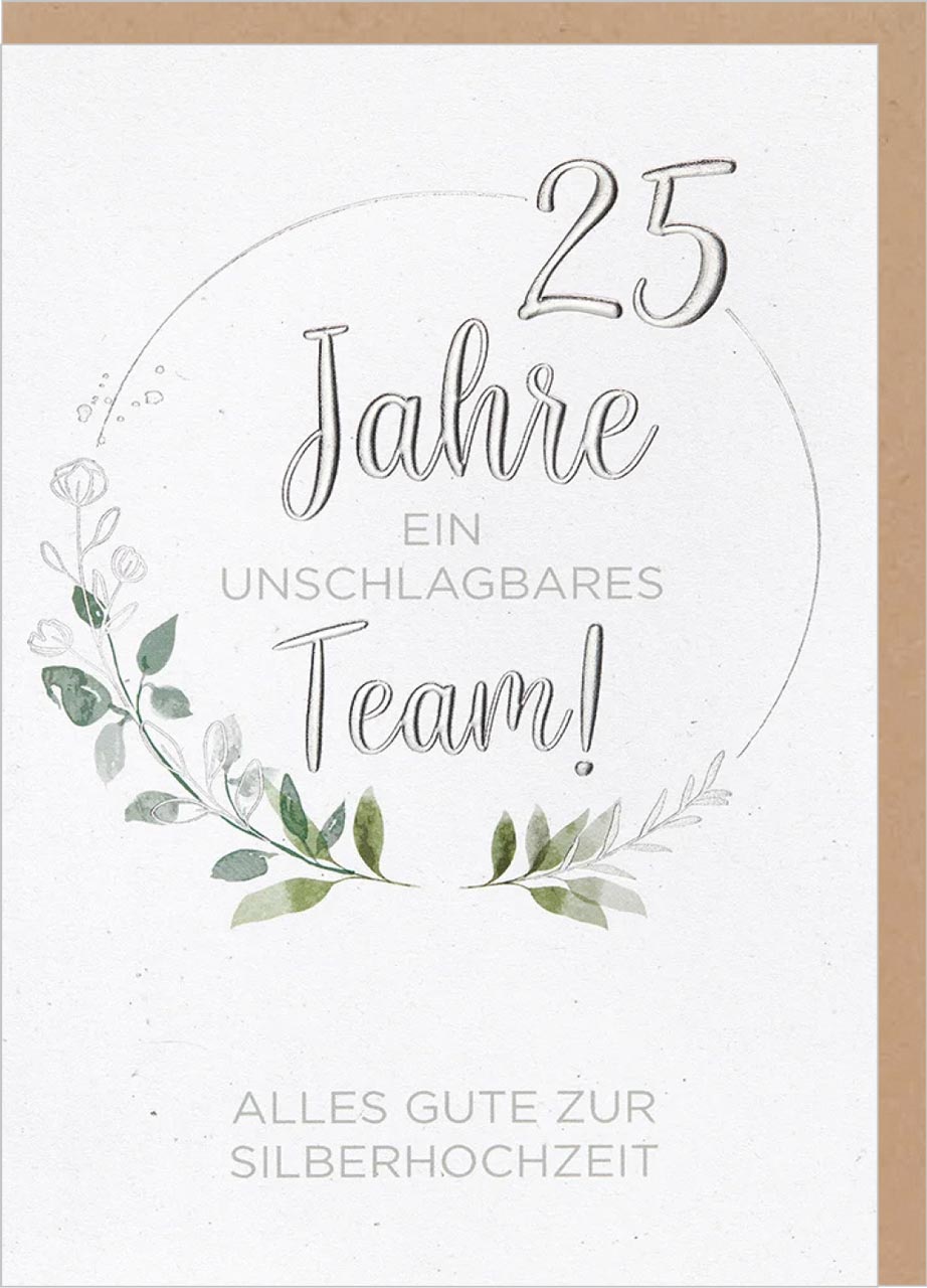 Faltkarte 'Zur Silberhochzeit'