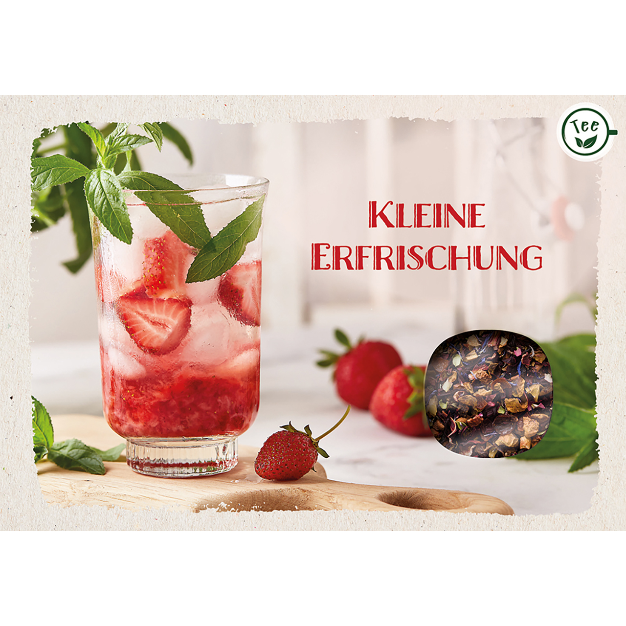 Lebensmittel-Karte - Teekarte 'Kleine Erfrischung'