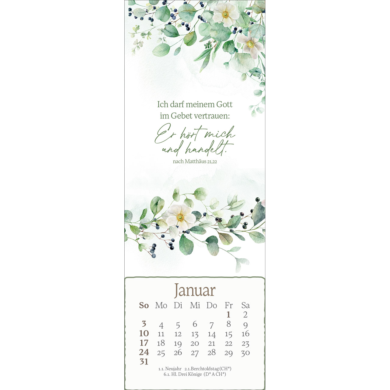 Lesezeichenkalender - Vor dich leg ich, was mich bewegt 2027