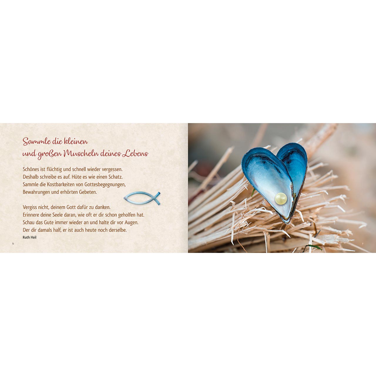 Geschenkbuch - Geschenke des Glaubens - Boot Strand Fischernetz