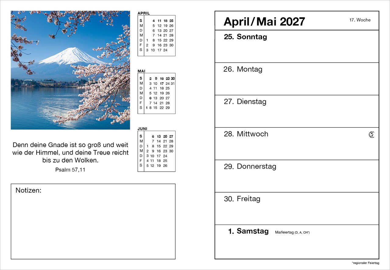 Terminkalender - Farbfoto Agenda 2027