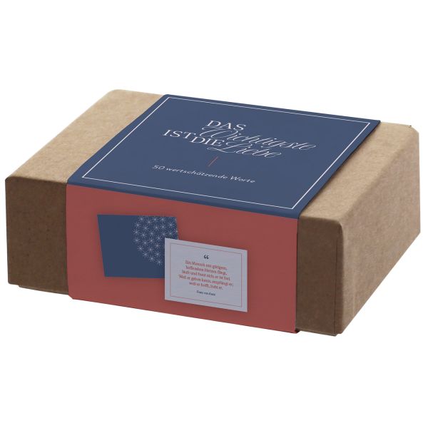 Karten-Box - Das Wichtigste ist die Liebe (Box) - Karten-Box Blau