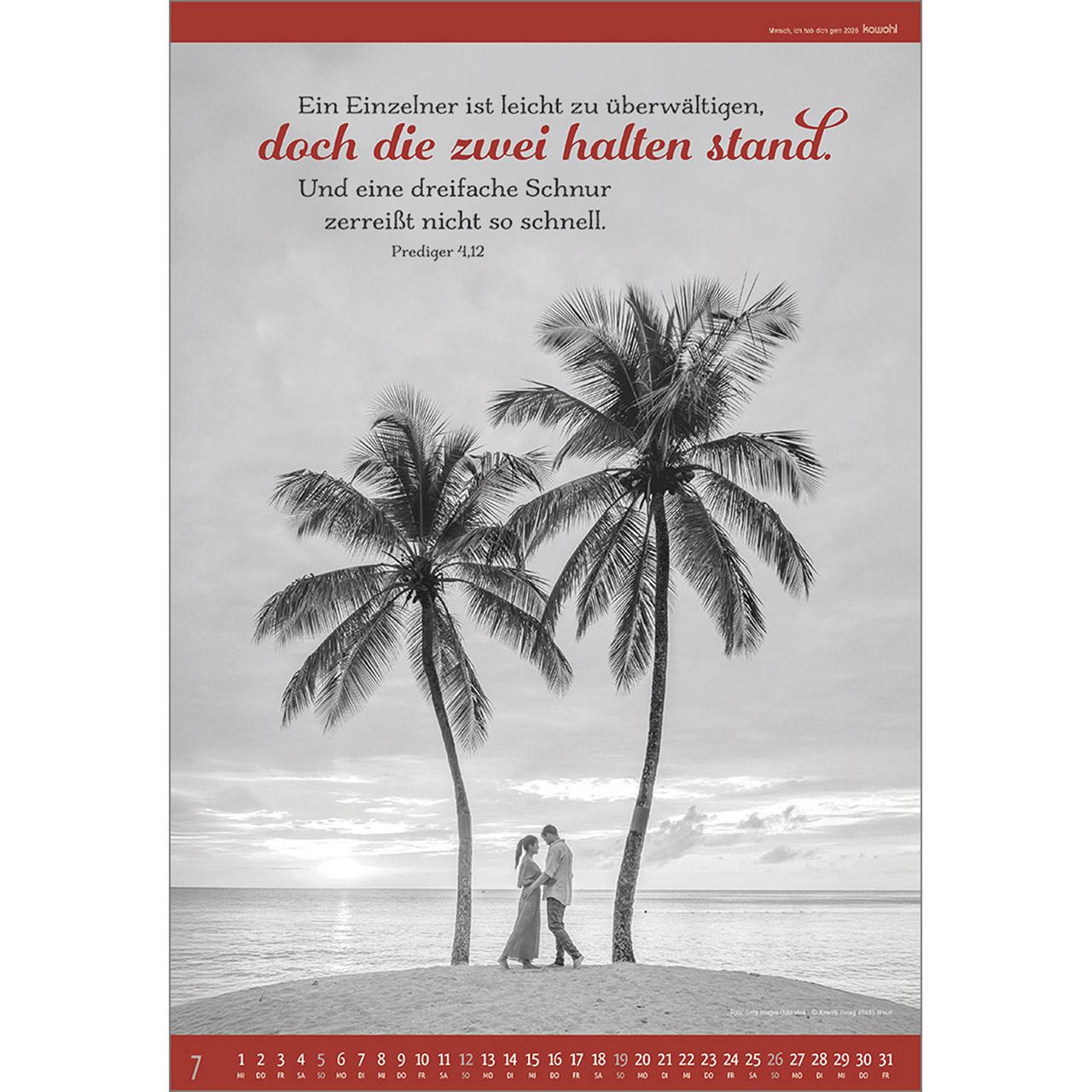 Wandkalender - Mensch ich hab dich gern 2026