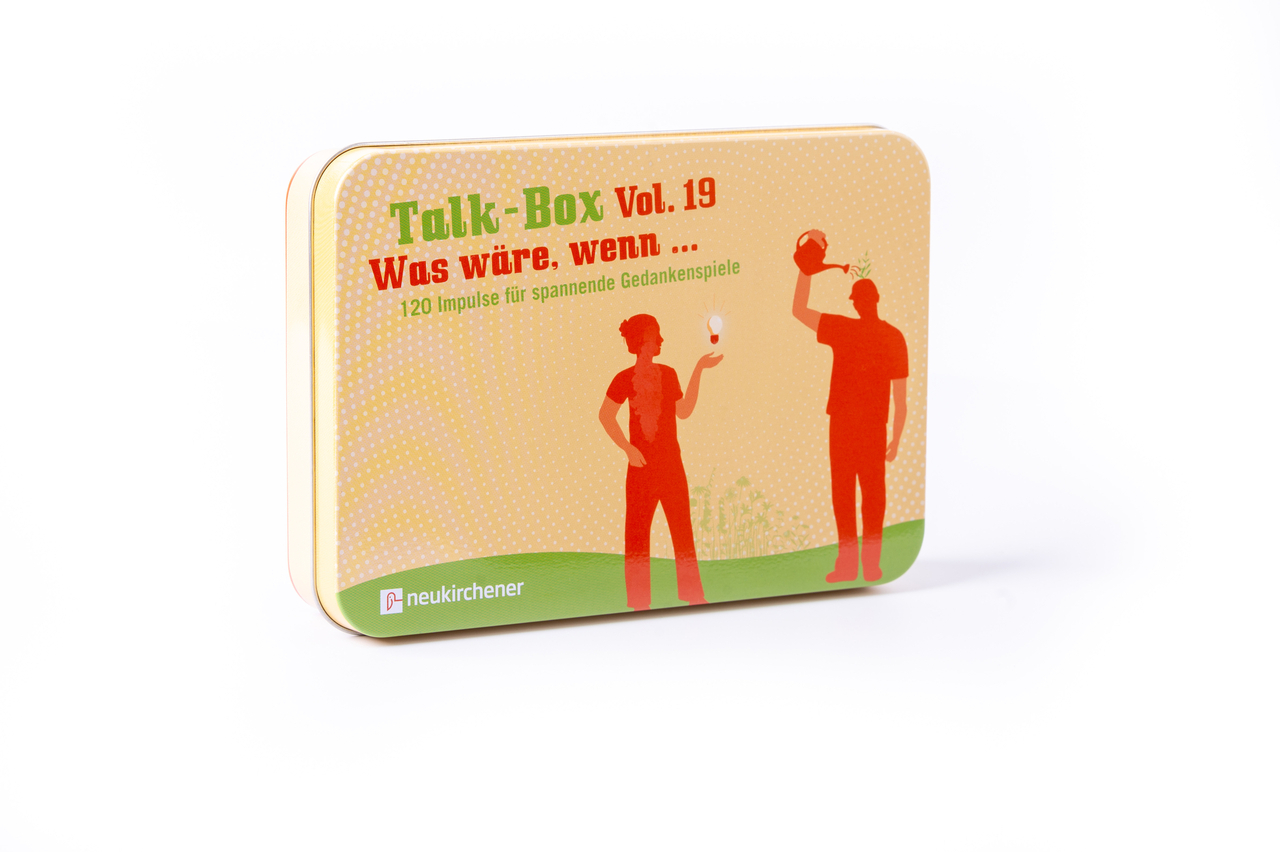Karten-Box - Talk-Box Vol. 19 - Was wäre, wenn ... - Box Glühbirne Menschen Gießkanne
