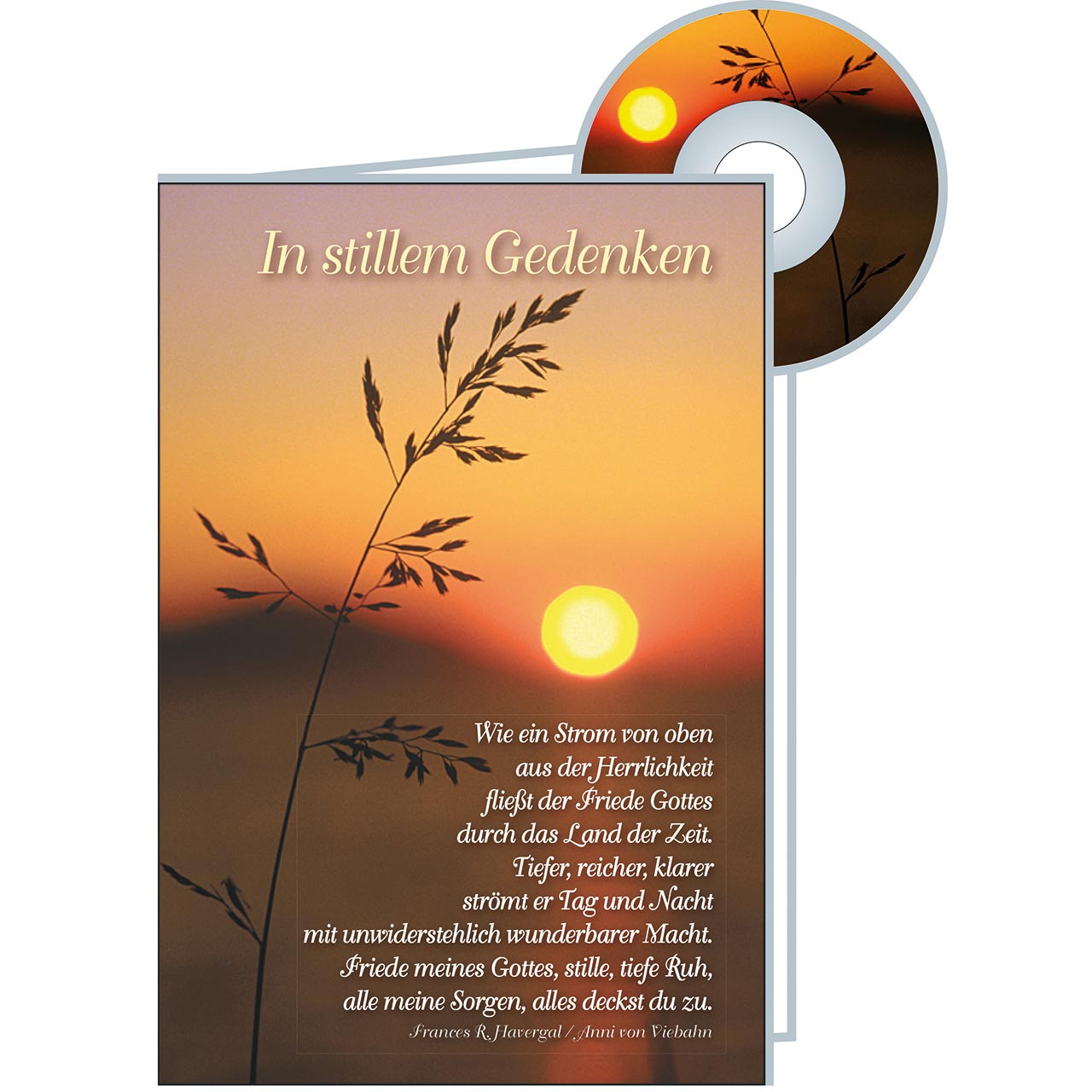 Wie ein Strom von oben Faltkarte mit CD - Wie ein Strom von oben - Grasblüte Sonne