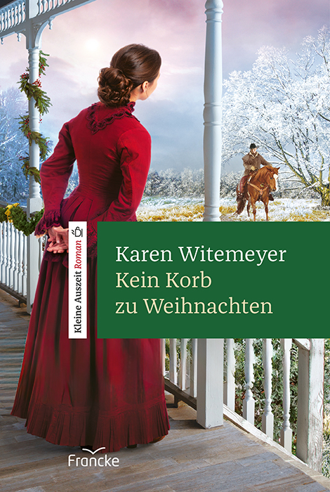 Buch - Kein Korb zu Weihnachten - Frau Mann Schnee Pferd Zaun Tannengirlande Bäume