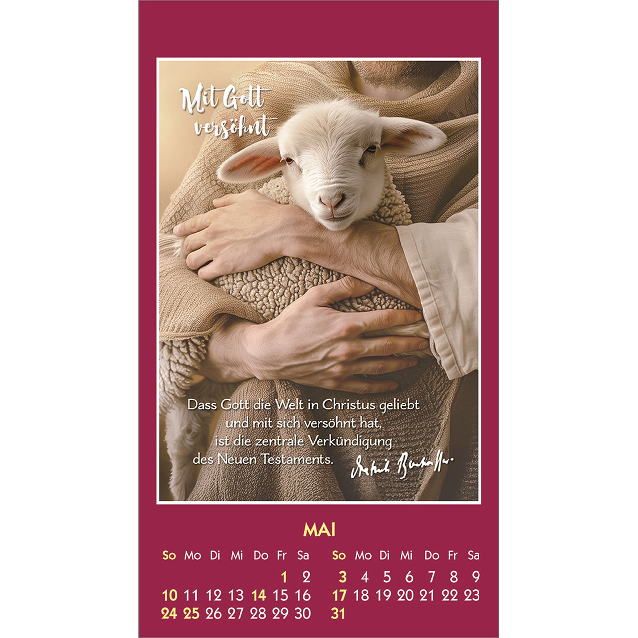 Aufkleberkalender - Gott ist bei dir 2026