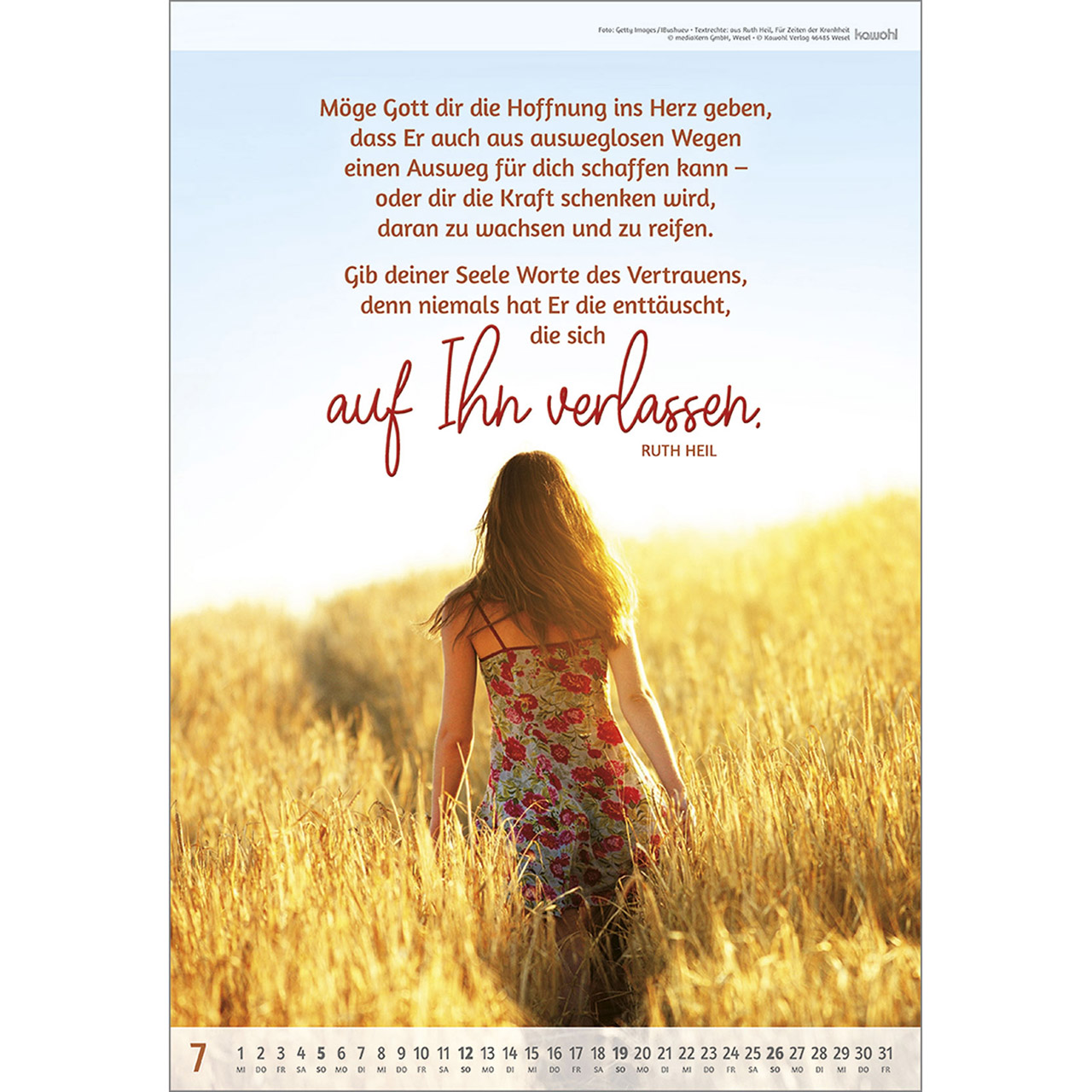 Wandkalender - Du bist so wertvoll 2026