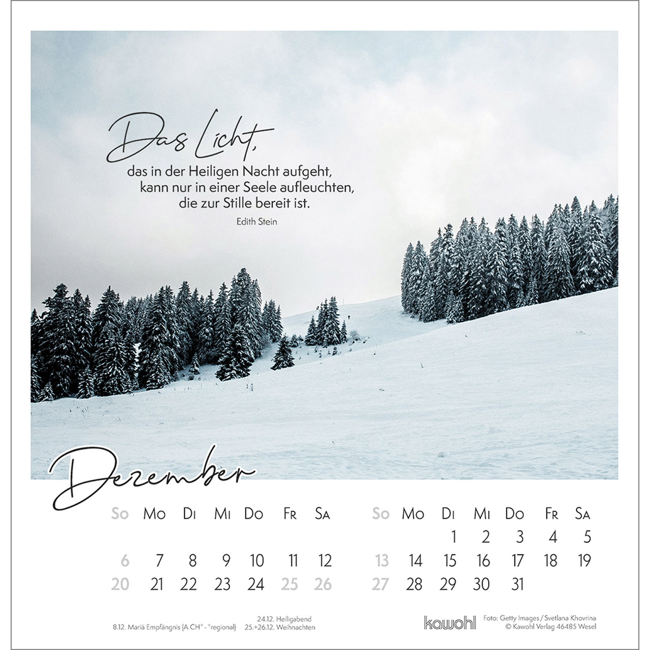 Wandkalender - Auszeit im Grünen 2026