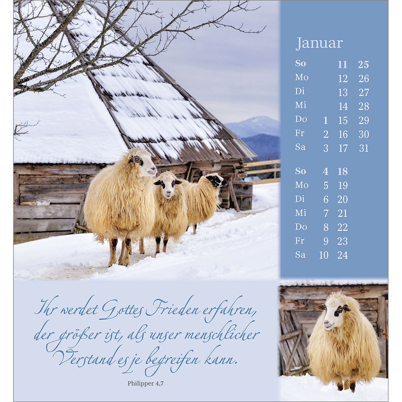 Tischkalender - Sei behütet und geborgen 2026