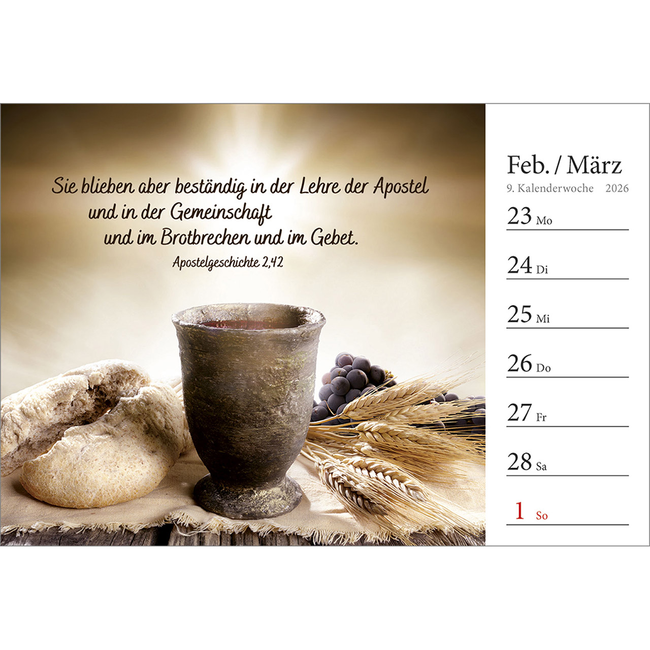 Tischkalender - In deine Hand stell ich den Tag 2026