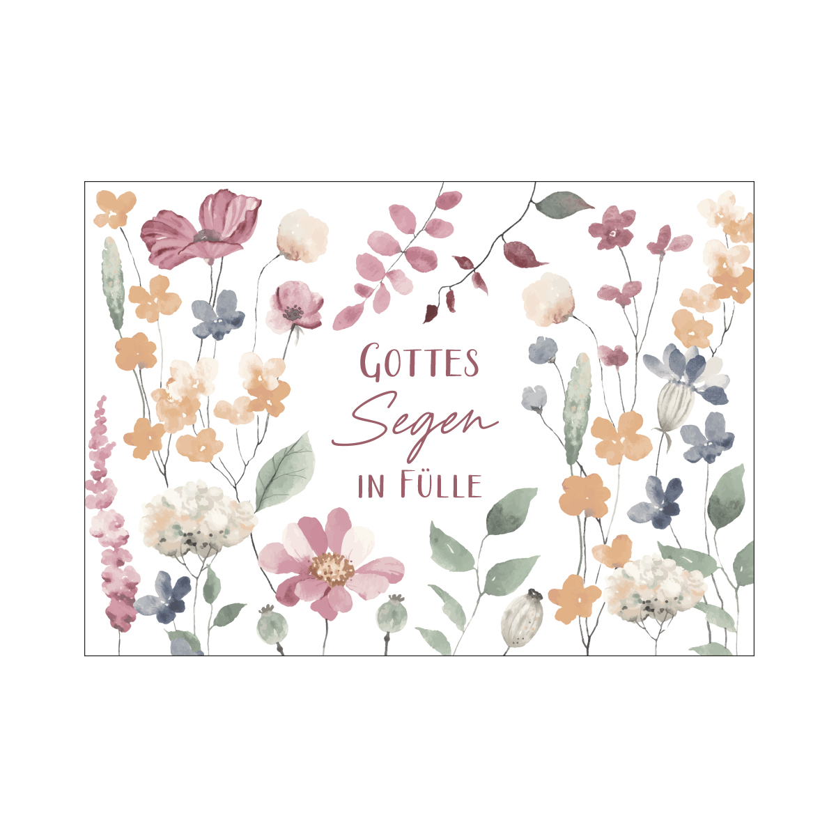 Postkarte - Postkarte 'Gottes Segen in Fülle'