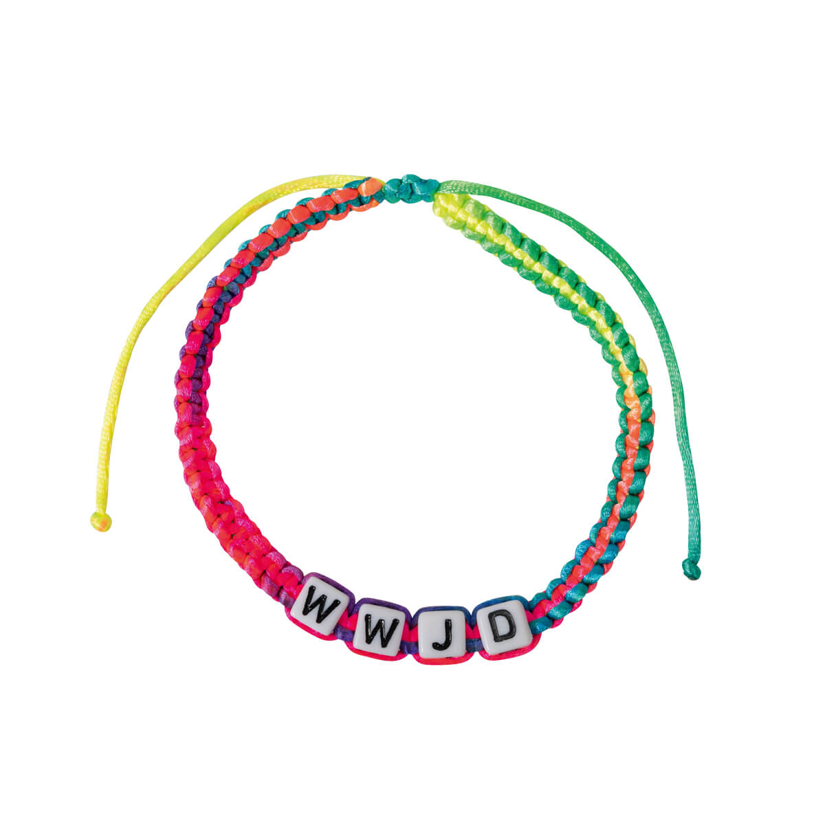 Armband - Armband Wuerfelbuchstaben 'WWJD' - Armband Tau WÜrfelbuchstaben