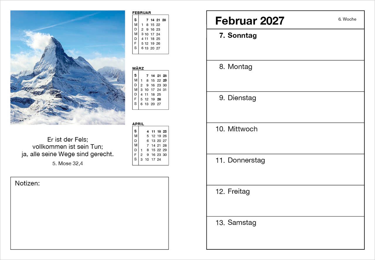 Terminkalender - Farbfoto Agenda 2027