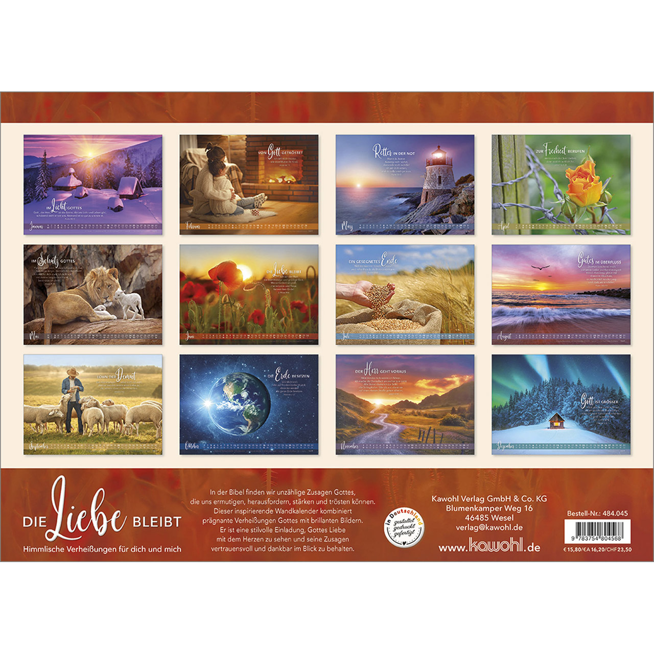 Wandkalender - Die Liebe bleibt 2026