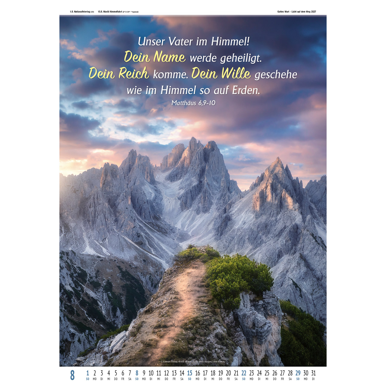 Wandkalender - Gottes Wort - Licht auf dem Weg 2027