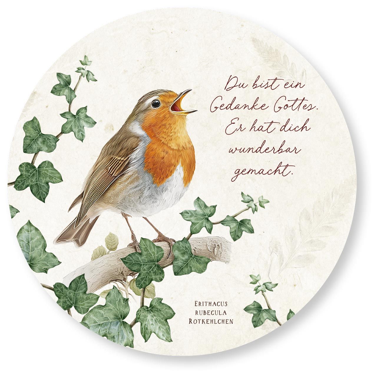 Wandschmuckbild 'Du bist ein Gedanke Gottes. Er hat dich wunderbar gemacht.'