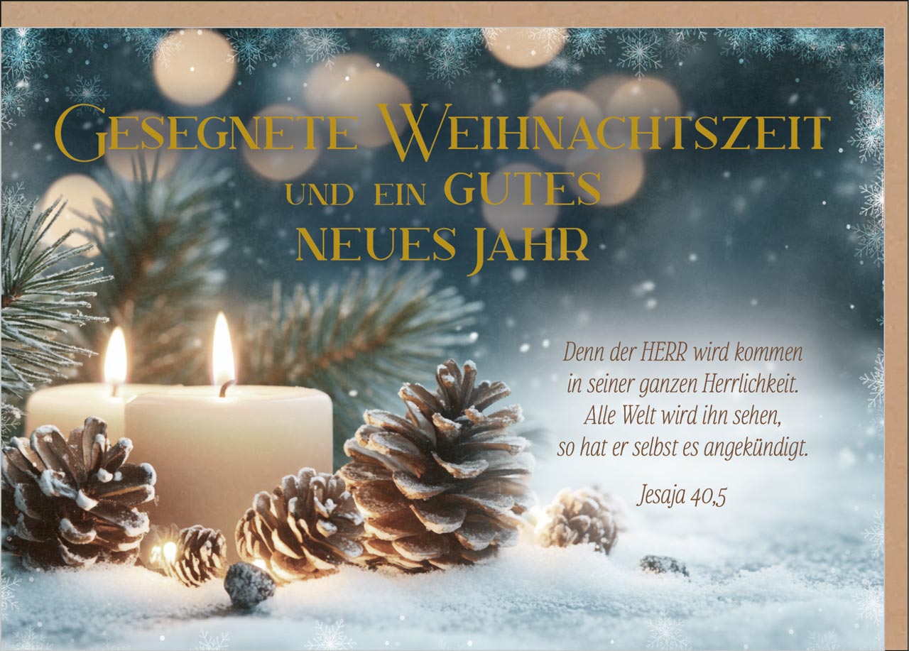 Faltkarte - Faltkarte Weihnachtszeit (Kerzen)