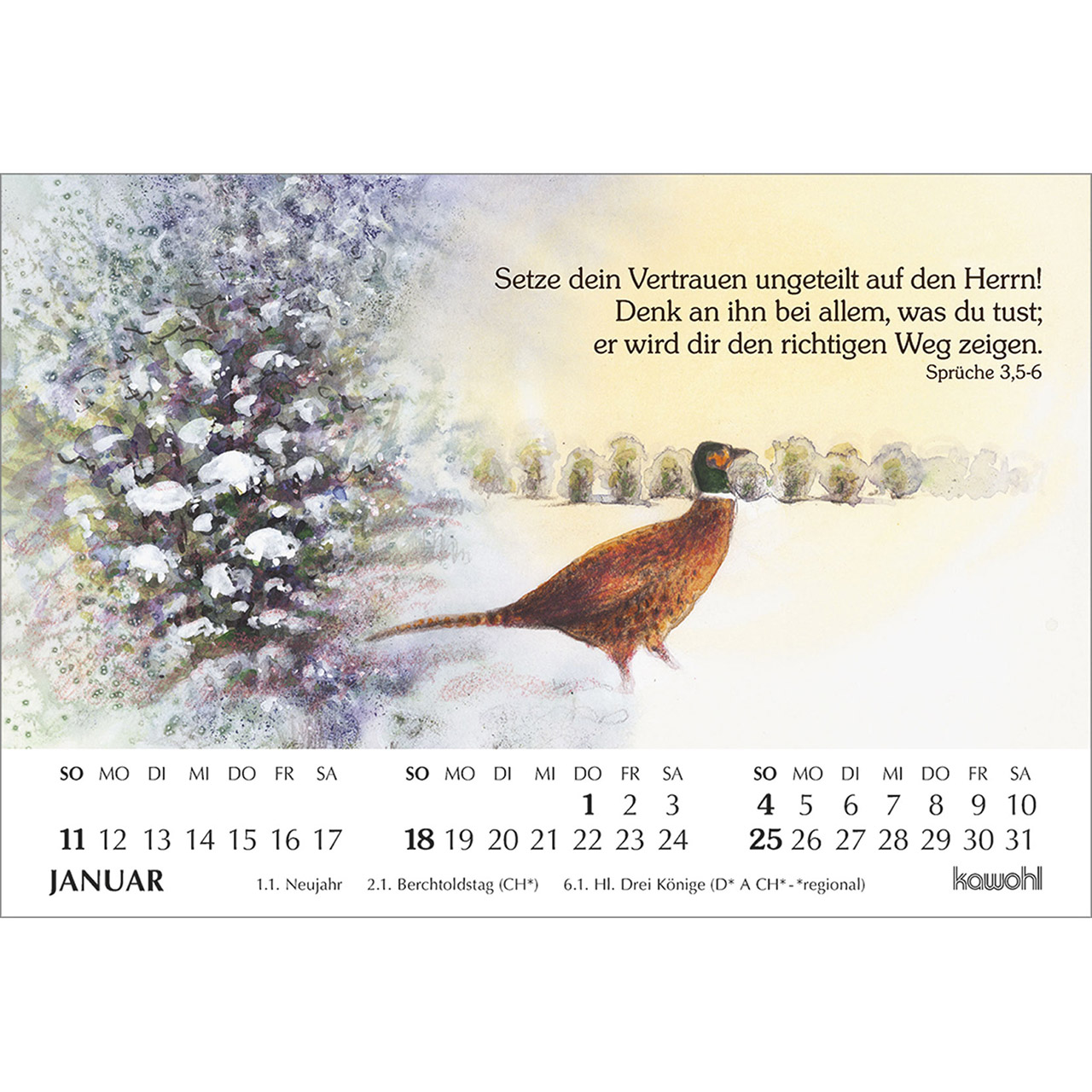 Tischkalender - Er sendet Tau und Regen 2026
