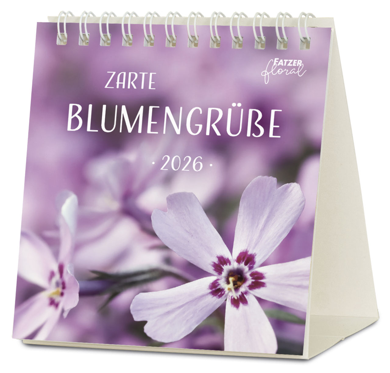 Aufstellkalender - Zarte Blumengrüße 2026 - Tischkalender