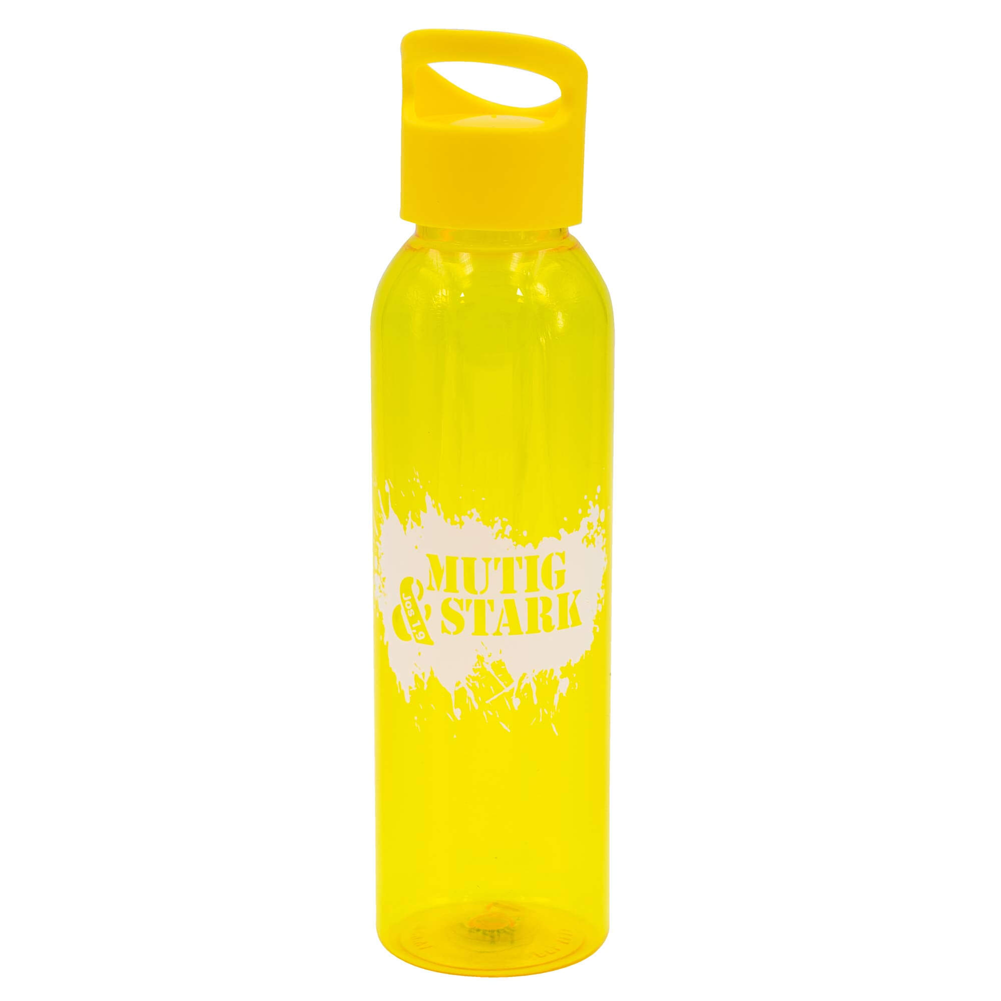 Trinkflasche - Trinkflasche 'Mutig & Stark', gelb - Trinkflasche Gelb