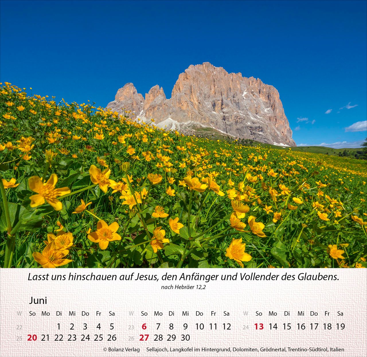 Tischkalender - Berge 2027 Tischkalender