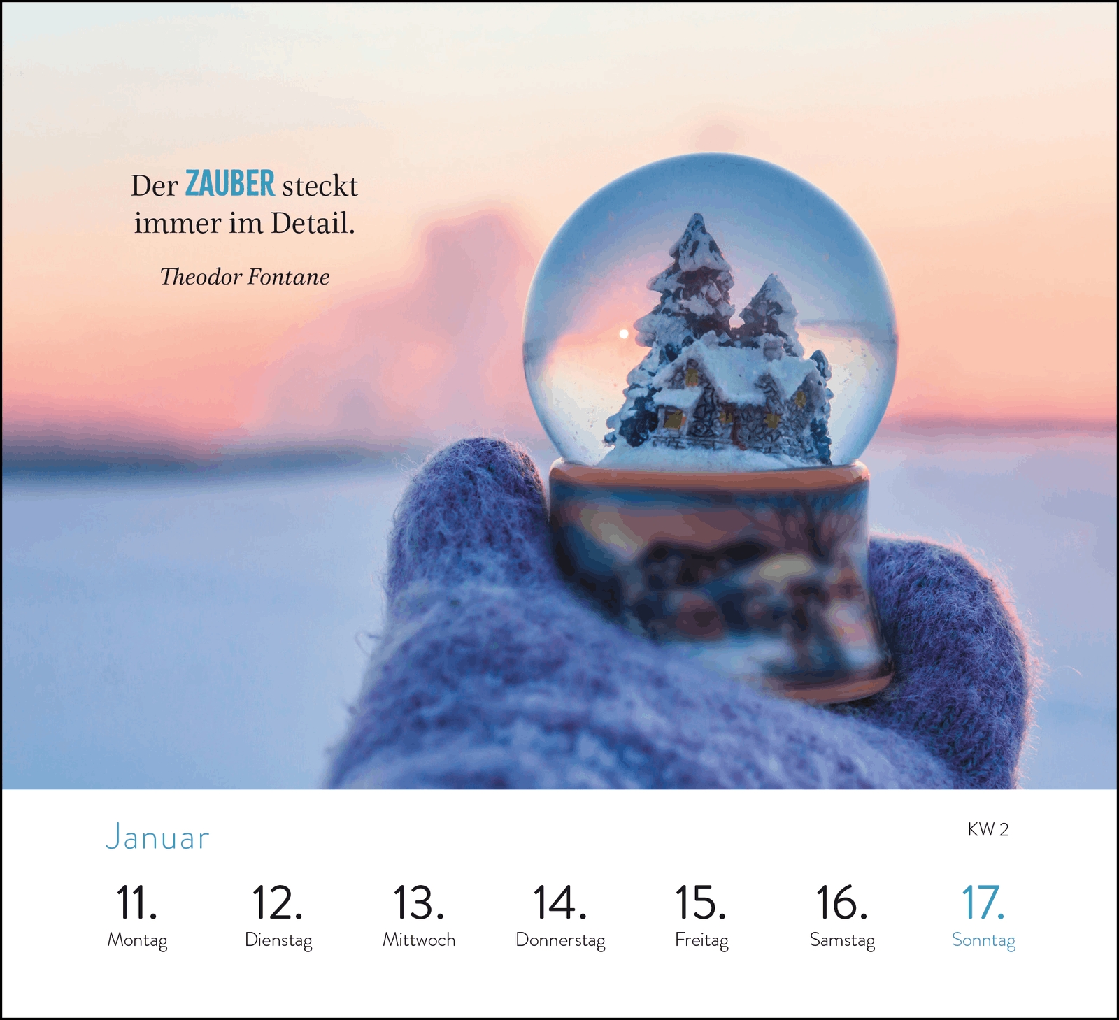 Aufstellkalender - Glücksmomente für jeden Tag 2027