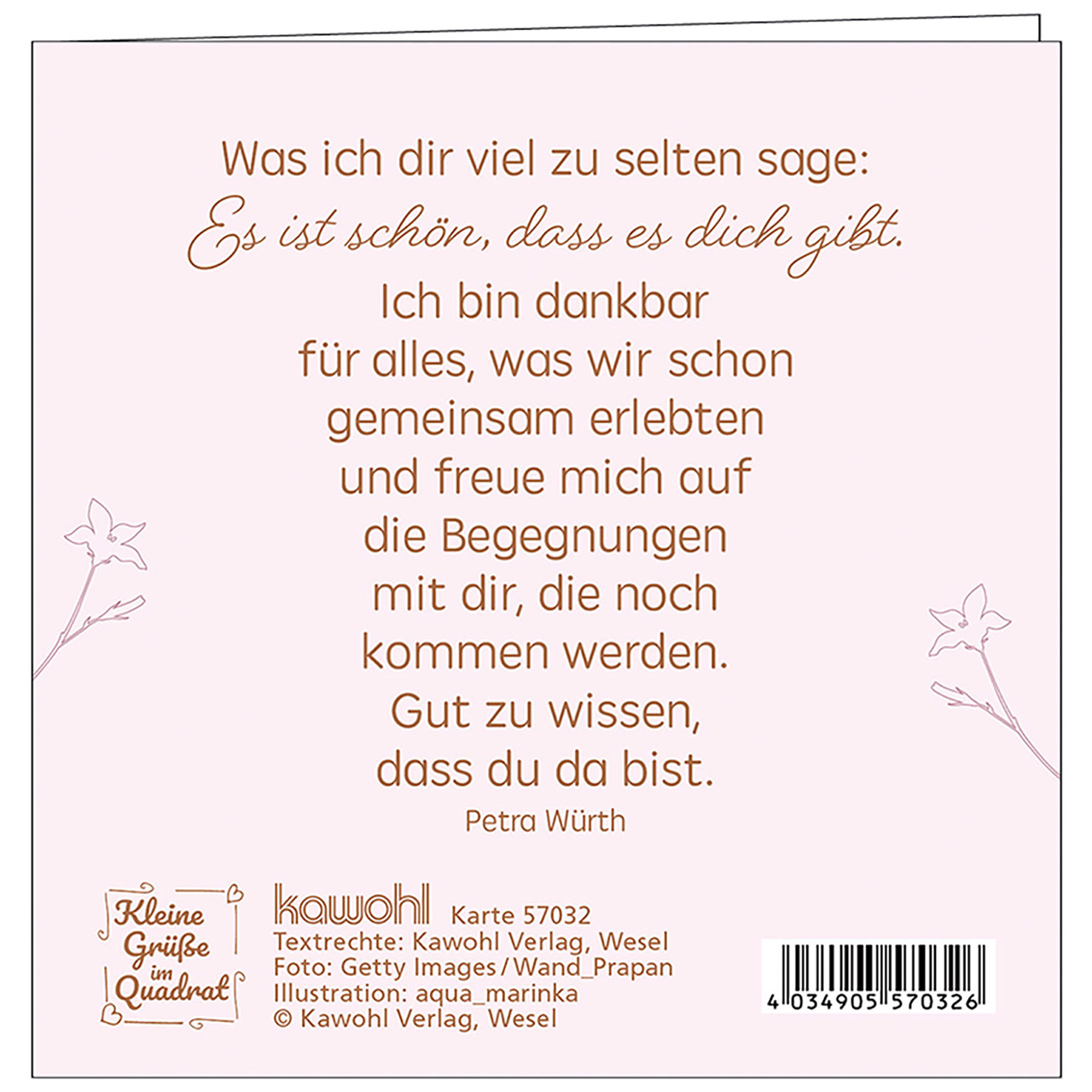 Mini-Faltkarte - Danke, dass du für mich da bist - Fahrrad mit Korb