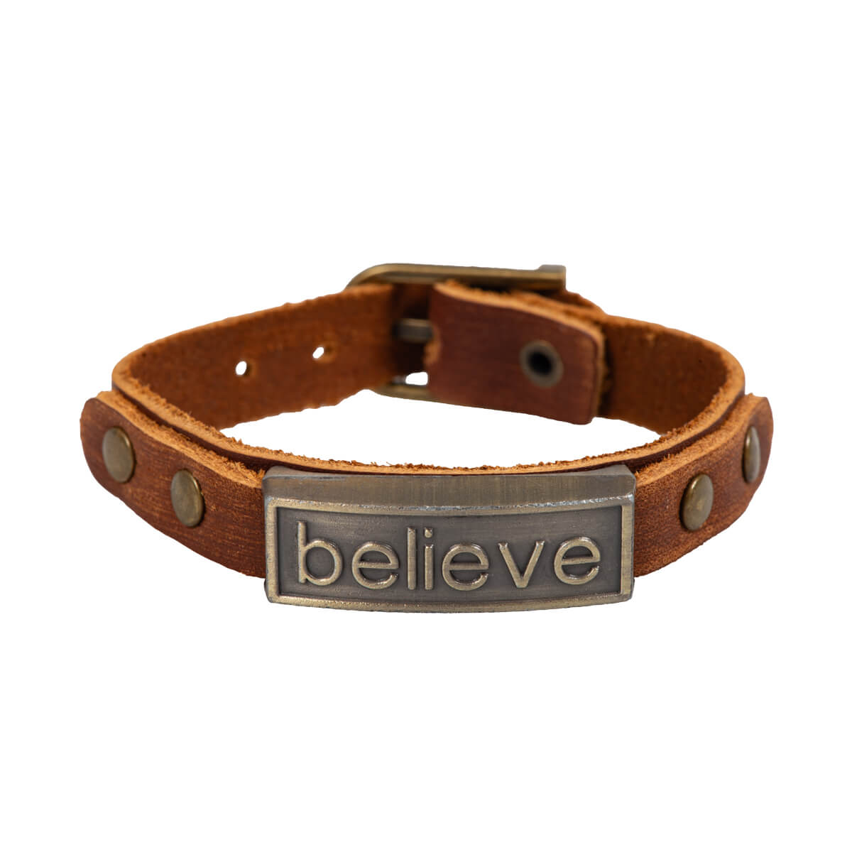 Armband - Lederarmband "believe"