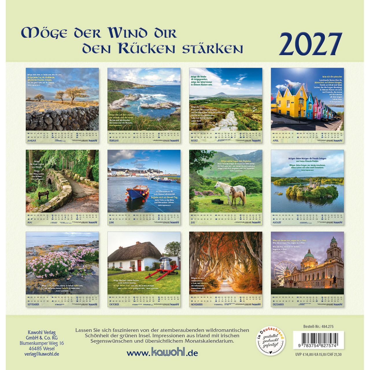 Wandkalender - Möge der Wind dir den Rücken stärken 2027