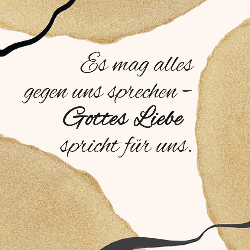 Magnet 'Es mag alles gegen uns sprechen - Gottes Liebe spricht für uns.'
