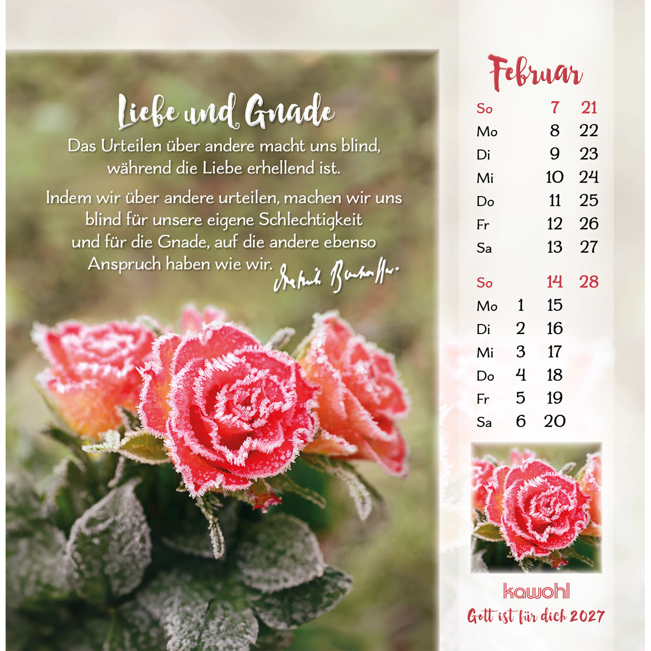 Postkartenkalender - Gott ist für dich 2027