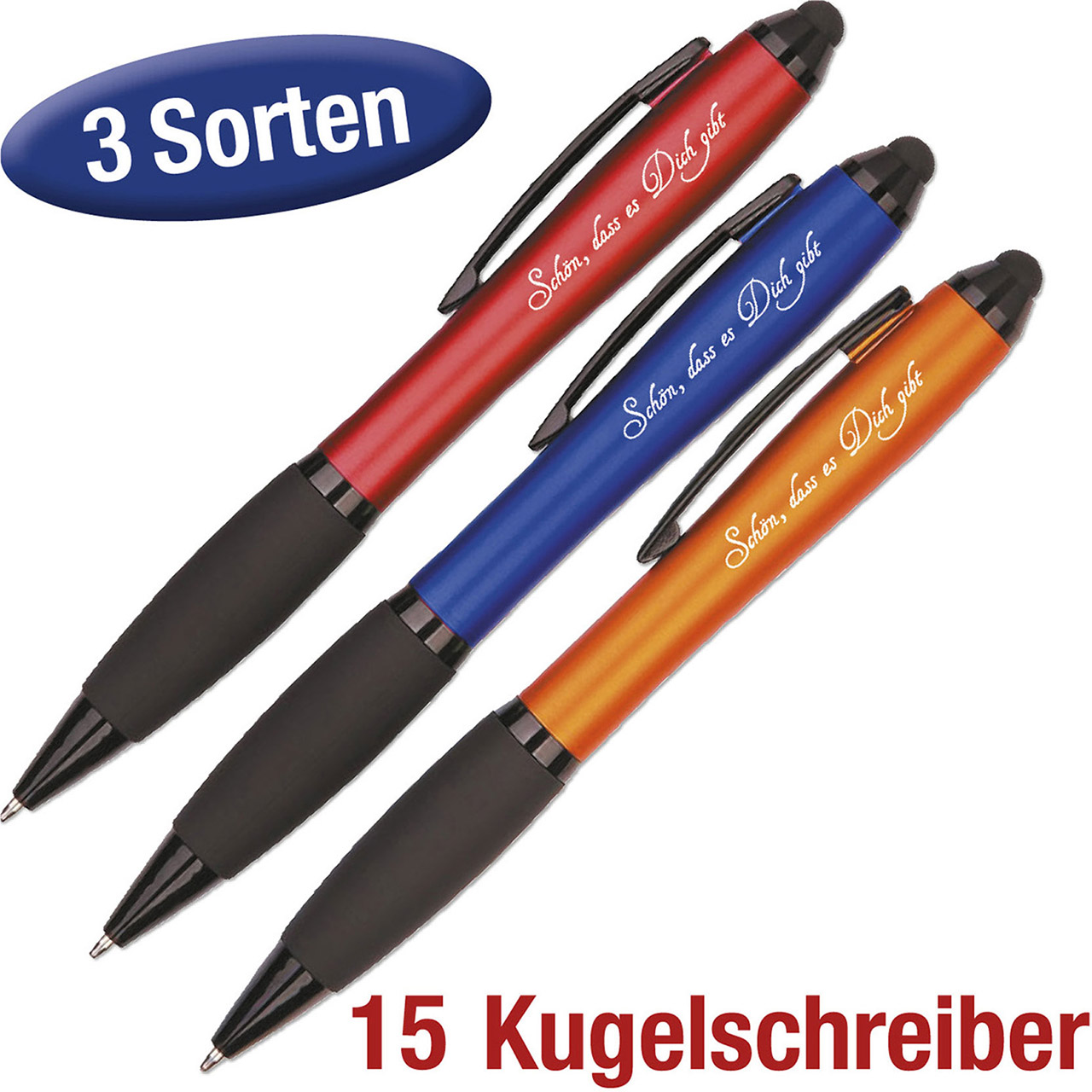 Spar-Paket: Kugelschreiber Schön, dass es dich gibt