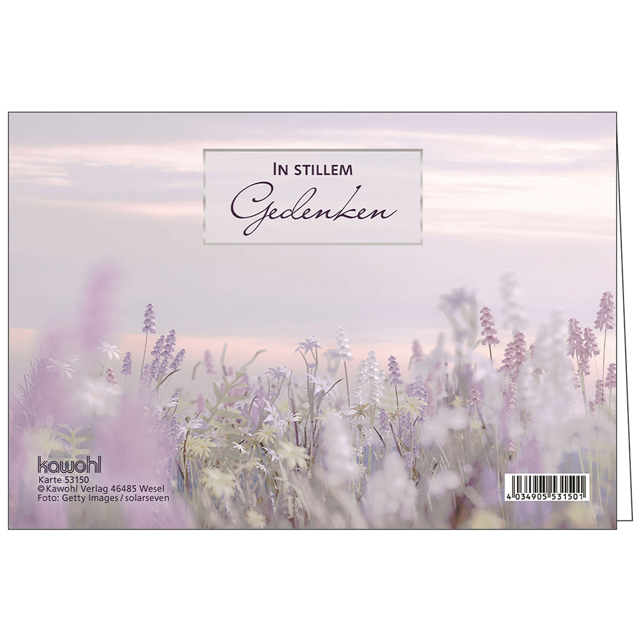 Faltkarte - In stillem Gedenken - Blumenwiese