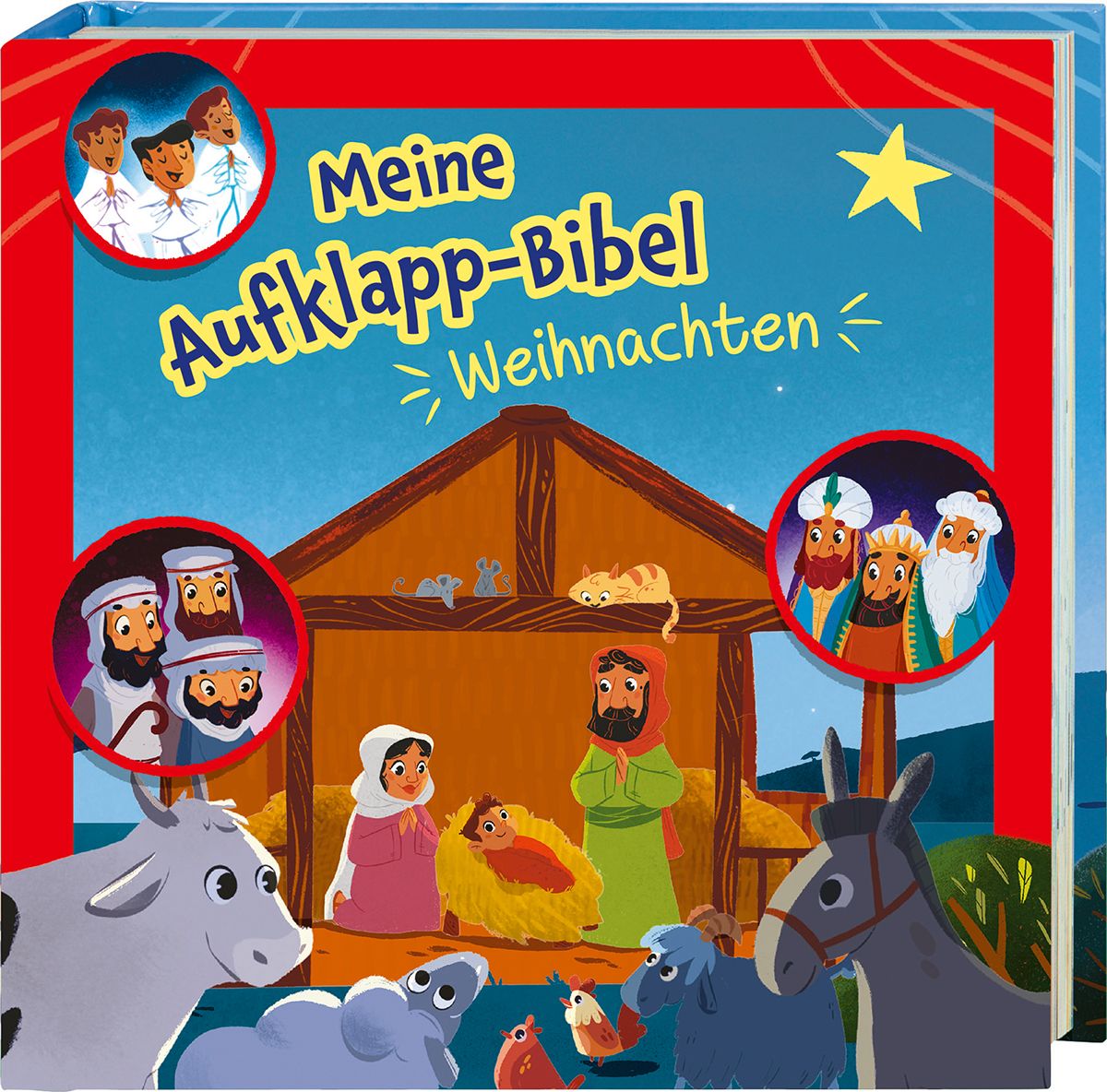 Kinderbibel - Meine Aufklapp-Bibel Weihnachten - Stall Menschen Tiere Baby
