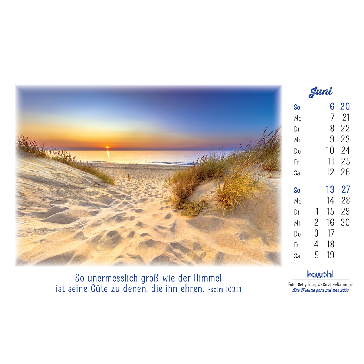 Aufstellkalender - Die Freude geht mit uns 2027