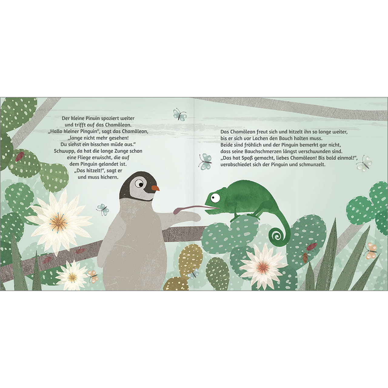 Geschenkbuch - So wunderbar sind Freunde - Pinguin auf Blumenwiese<br />viele Tiere